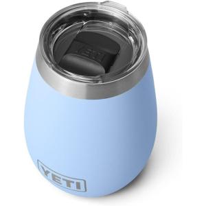 YETI Rambler 10 oz Wine Tumbler, Vacuum Insulated, Stainless Steel with MagSlider Lid, Seafoam(Big Sky Blue)