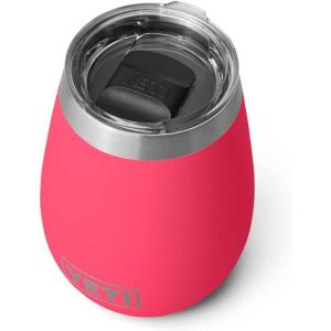 YETI Rambler 10 oz Wine Tumbler, Vacuum Insulated, Stainless Steel with MagSlider Lid, Seafoam(Bimini Pink)