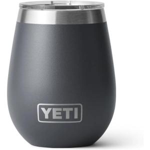 YETI Rambler 10 oz Wine Tumbler, Vacuum Insulated, Stainless Steel with MagSlider Lid, Seafoam(Charcoal)