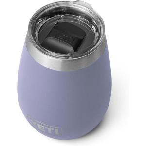 YETI Rambler 10 oz Wine Tumbler, Vacuum Insulated, Stainless Steel with MagSlider Lid, Seafoam(Cosmic Lilac)