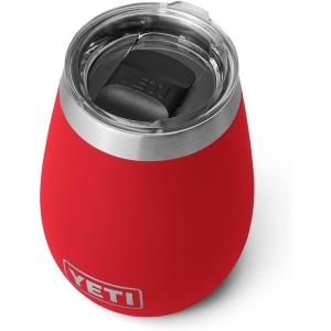 YETI Rambler 10 oz Wine Tumbler, Vacuum Insulated, Stainless Steel with MagSlider Lid, Seafoam(Rescue Red)