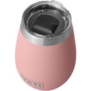 YETI Rambler 10 oz Wine Tumbler, Vacuum Insulated, Stainless Steel with MagSlider Lid, Seafoam(Sandstone Pink)