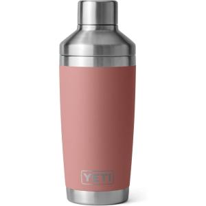 YETI Rambler 20 oz Cocktail Shaker, Stainless Steel, Vacuum Insulated, Black Forest Green(Sandstone Pink)