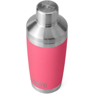 YETI Rambler 20 oz Cocktail Shaker, Stainless Steel, Vacuum Insulated, Black Forest Green(Tropical Pink)