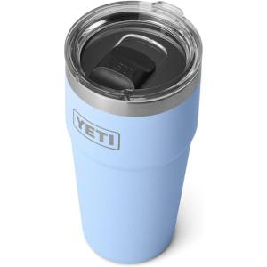 YETI Rambler 20 oz Stackable Tumbler, Stainless Steel, Vacuum Insulated with MagSlider Lid(Big Sky Blue)