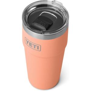 YETI Rambler 20 oz Stackable Tumbler, Stainless Steel, Vacuum Insulated with MagSlider Lid(Lowcountry Peach)