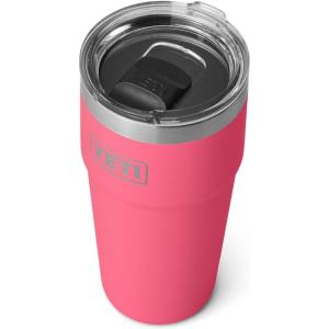 YETI Rambler 20 oz Stackable Tumbler, Stainless Steel, Vacuum Insulated with MagSlider Lid(Tropical Pink)