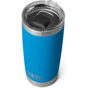 YETI Rambler 20 oz Stainless Steel Vacuum Insulated Tumbler w/MagSlider Lid(Big Wave Blue)