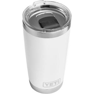 YETI Rambler 20 oz Stainless Steel Vacuum Insulated Tumbler w/MagSlider Lid(White)