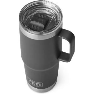 YETI Rambler 20 oz Travel Mug, Stainless Steel, Vacuum Insulated with Stronghold Lid(Charcoal)