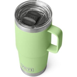 YETI Rambler 20 oz Travel Mug, Stainless Steel, Vacuum Insulated with Stronghold Lid(Key Lime)