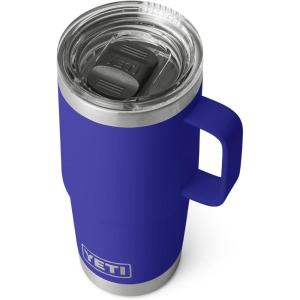 YETI Rambler 20 oz Travel Mug, Stainless Steel, Vacuum Insulated with Stronghold Lid(Offshore Blue)