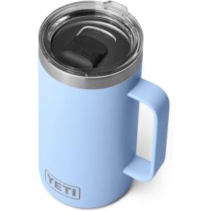 YETI Rambler 24 oz Mug, Vacuum Insulated, Stainless Steel with MagSlider Lid(Big Sky Blue)