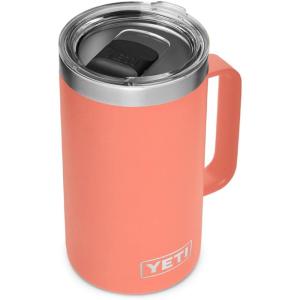 YETI Rambler 24 oz Mug, Vacuum Insulated, Stainless Steel with MagSlider Lid(Coral)