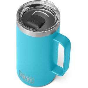 YETI Rambler 24 oz Mug, Vacuum Insulated, Stainless Steel with MagSlider Lid(Reef Blue)
