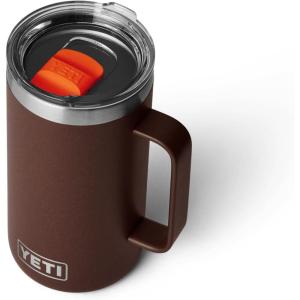 YETI Rambler 24 oz Mug, Vacuum Insulated, Stainless Steel with MagSlider Lid(Wetlands Brown)