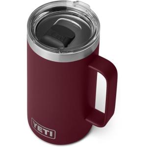 YETI Rambler 24 oz Mug, Vacuum Insulated, Stainless Steel with MagSlider Lid(Wild Vine Red)
