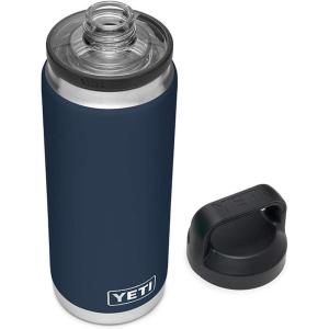 YETI Rambler 26 oz Bottle, Vacuum Insulated, Leakproof, Stainless Steel with Chug Cap(Navy)