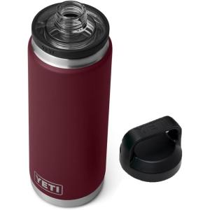YETI Rambler 26 oz Bottle, Vacuum Insulated, Leakproof, Stainless Steel with Chug Cap(Wild Vine Red)