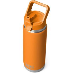 YETI Rambler 26 oz Bottle, Vacuum Insulated, Stainless Steel with Color Matching Straw Cap(King Crab)