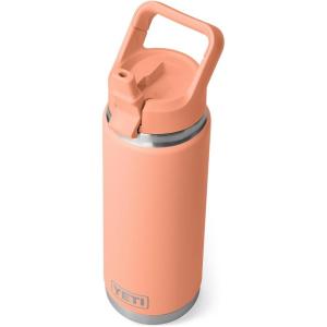 YETI Rambler 26 oz Bottle, Vacuum Insulated, Stainless Steel with Color Matching Straw Cap(Lowcountry Peach)