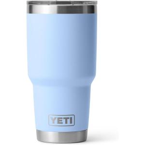 YETI Rambler 30 oz Stainless Steel Vacuum Insulated Tumbler w/MagSlider Lid, Navy(Big Sky Blue)