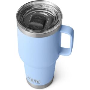 YETI Rambler 30 oz Travel Mug, Stainless Steel, Vacuum Insulated with Stronghold Lid(Big Sky Blue)