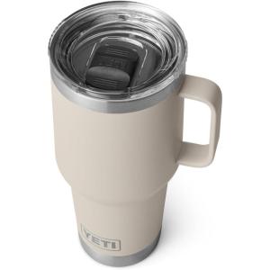 YETI Rambler 30 oz Travel Mug, Stainless Steel, Vacuum Insulated with Stronghold Lid(Cape Taupe)