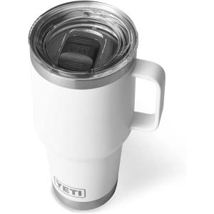 YETI Rambler 30 oz Travel Mug, Stainless Steel, Vacuum Insulated with Stronghold Lid(White)