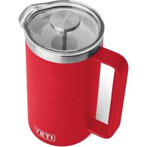 YETI Rambler 34 oz. French Press Coffee Maker, Rescue Red(Rescue Red)