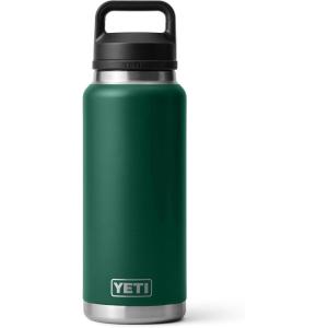 YETI Rambler 36 oz Bottle, Vacuum Insulated, Leakproof, Stainless Steel with Chug Cap(Black Forest Green)