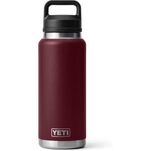 YETI Rambler 36 oz Bottle, Vacuum Insulated, Leakproof, Stainless Steel with Chug Cap(Wild Vine Red)