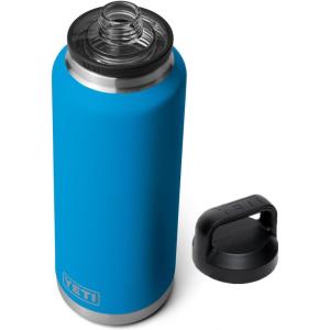 YETI Rambler 46 oz Bottle, Vacuum Insulated, Leakproof, Stainless Steel with Chug Cap(Big Wave Blue)