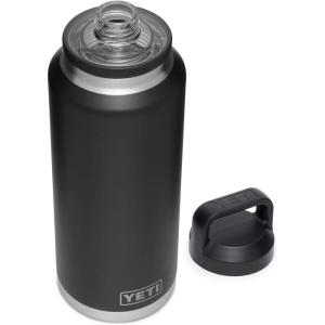 YETI Rambler 46 oz Bottle, Vacuum Insulated, Leakproof, Stainless Steel with Chug Cap(Black)