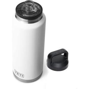 YETI Rambler 46 oz Bottle, Vacuum Insulated, Leakproof, Stainless Steel with Chug Cap(White)
