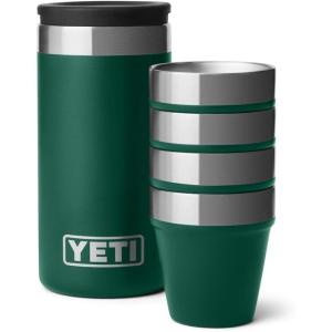 YETI Shot Glasses with Carrying Case, Set of 4(Black Forest Green)