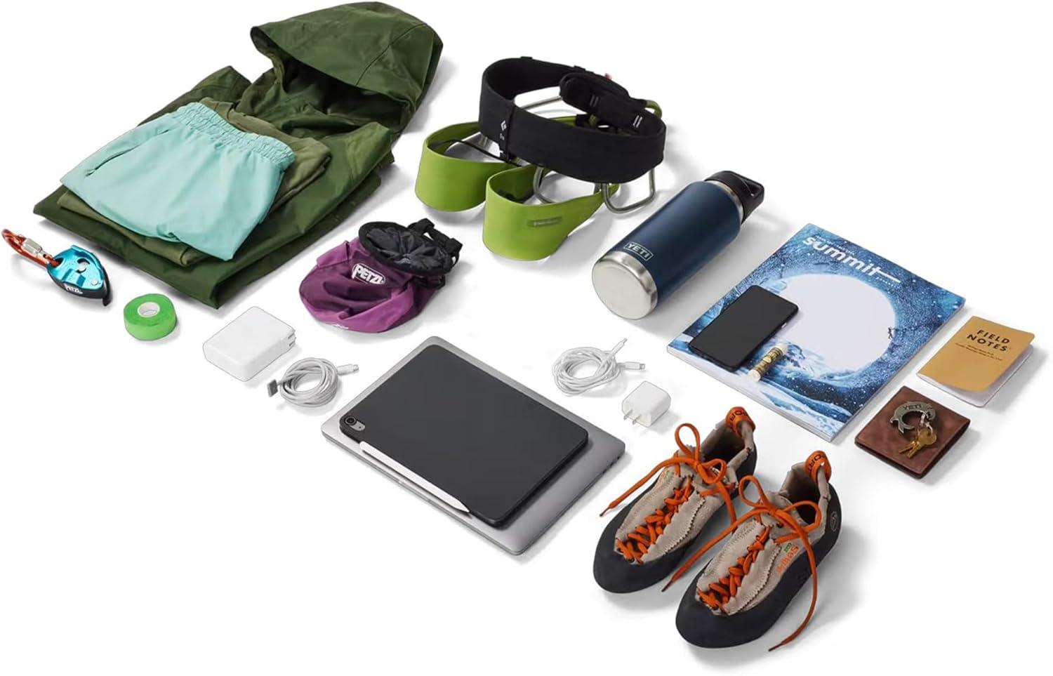 imageYETI Black Ranchero Backpack 27L AllDay Utility Pack Structured and Durable with Rambler 16 oz Food Jar Vacuum Insulated Stainless Steel With Airtight Lid Rescue Red