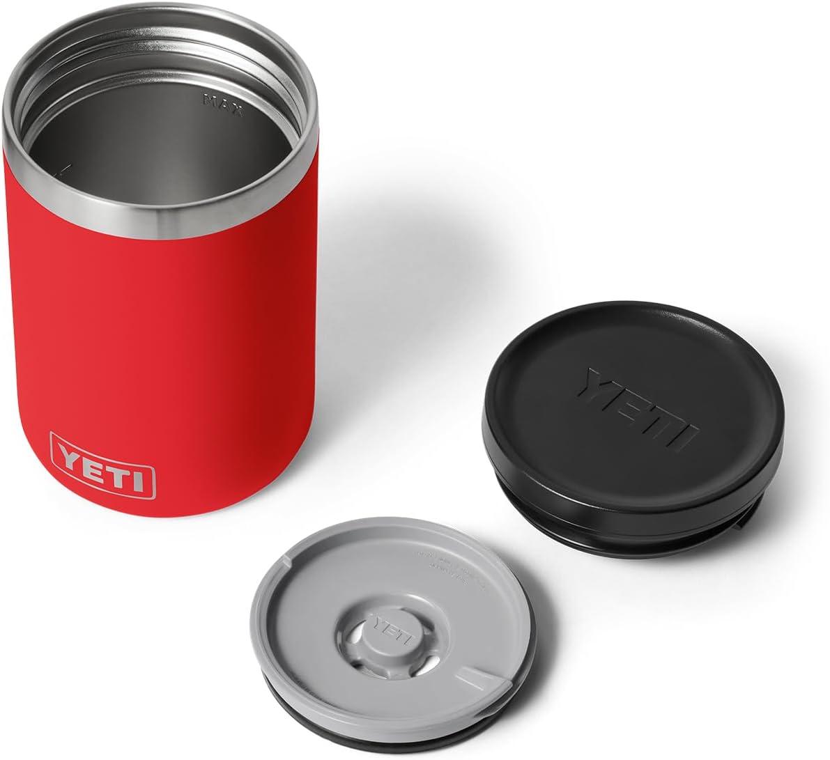 imageYETI Black Ranchero Backpack 27L AllDay Utility Pack Structured and Durable with Rambler 16 oz Food Jar Vacuum Insulated Stainless Steel With Airtight Lid Rescue Red