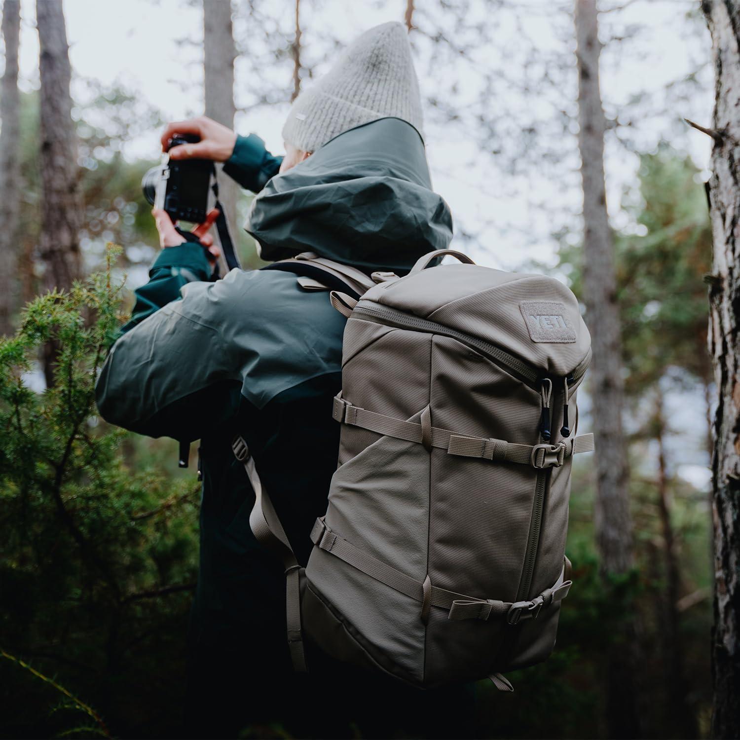 imageYETI Black Ranchero Backpack 27L AllDay Utility Pack Structured and Durable with Rambler 16 oz Food Jar Vacuum Insulated Stainless Steel With Airtight Lid Rescue Red