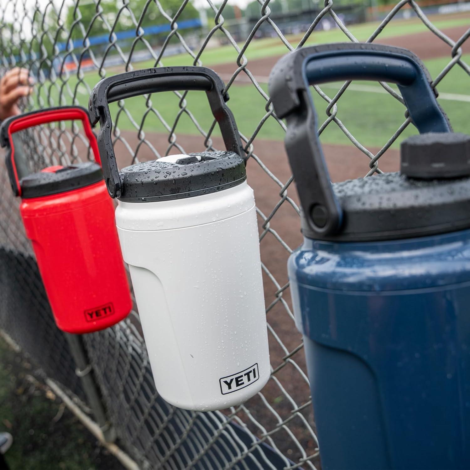 imageYETI Half Gallon Insulated Chug Cap Water Jug Leakproof Lightweight Sports Bottle with Fence Hook Handle Keeps Drinks IceCold Ideal for Gym Sports ampamp TournamentsWhite