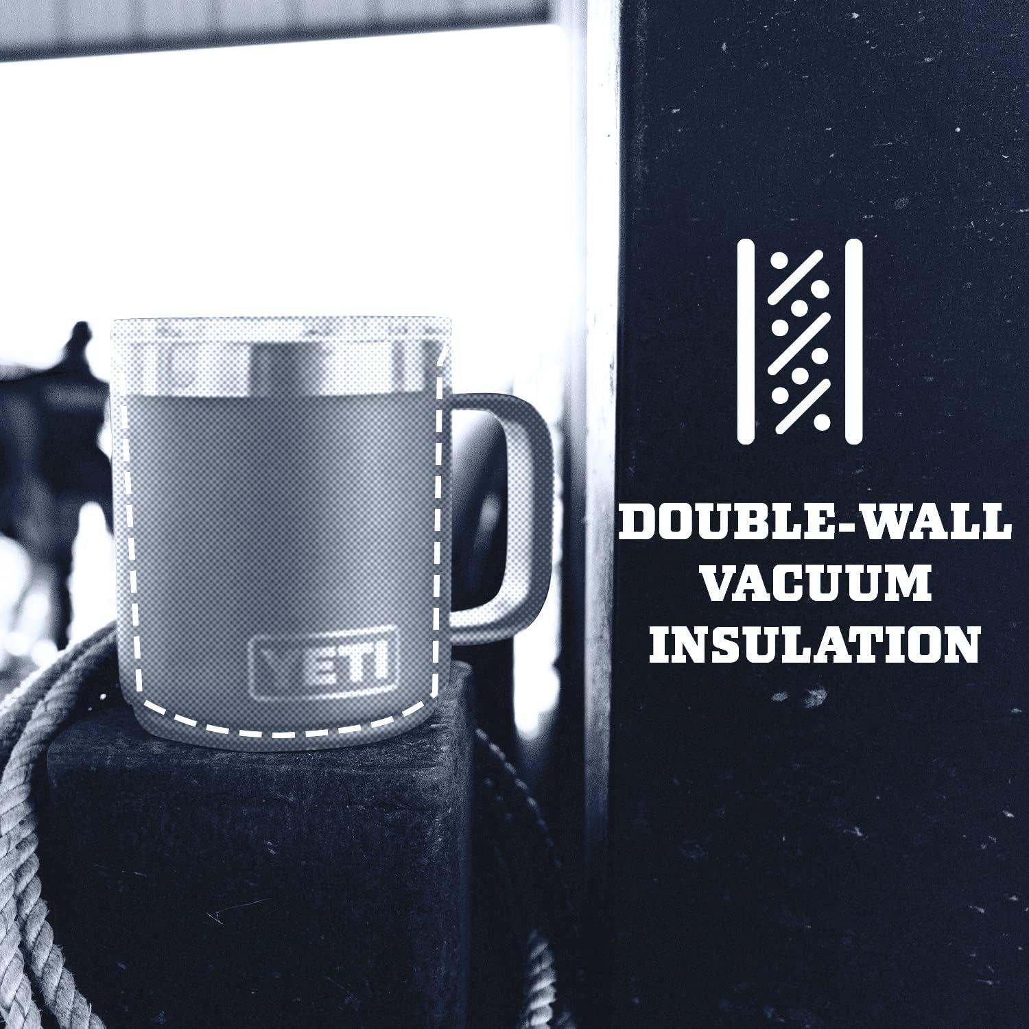 imageYETI Rambler 10 oz Stackable Mug Vacuum Insulated Stainless Steel with MagSlider Lid WhiteNordic Blue