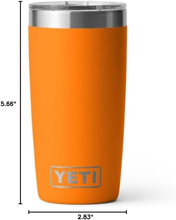 imageYETI Rambler 10 oz Tumbler Stainless Steel Vacuum Insulated with MagSlider Lid WhiteOrange