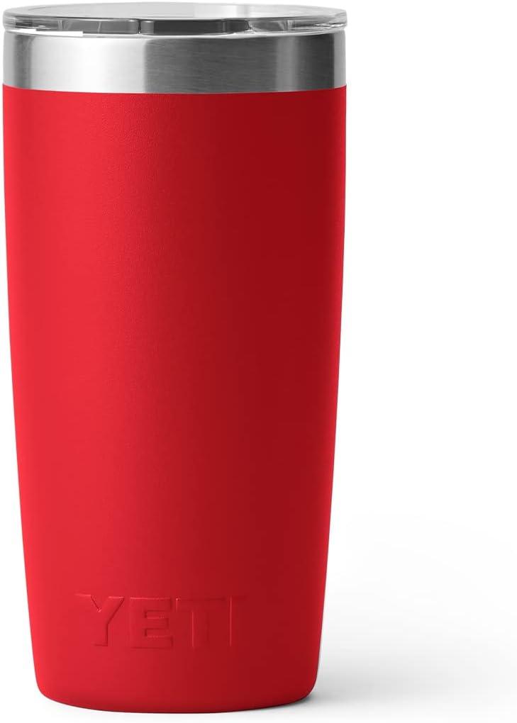 imageYETI Rambler 10 oz Tumbler Stainless Steel Vacuum Insulated with MagSlider Lid WhiteRescue Red