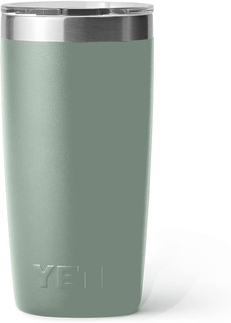 imageYETI Rambler 10 oz Tumbler Stainless Steel Vacuum Insulated with MagSlider Lid WhiteSagebrush Green