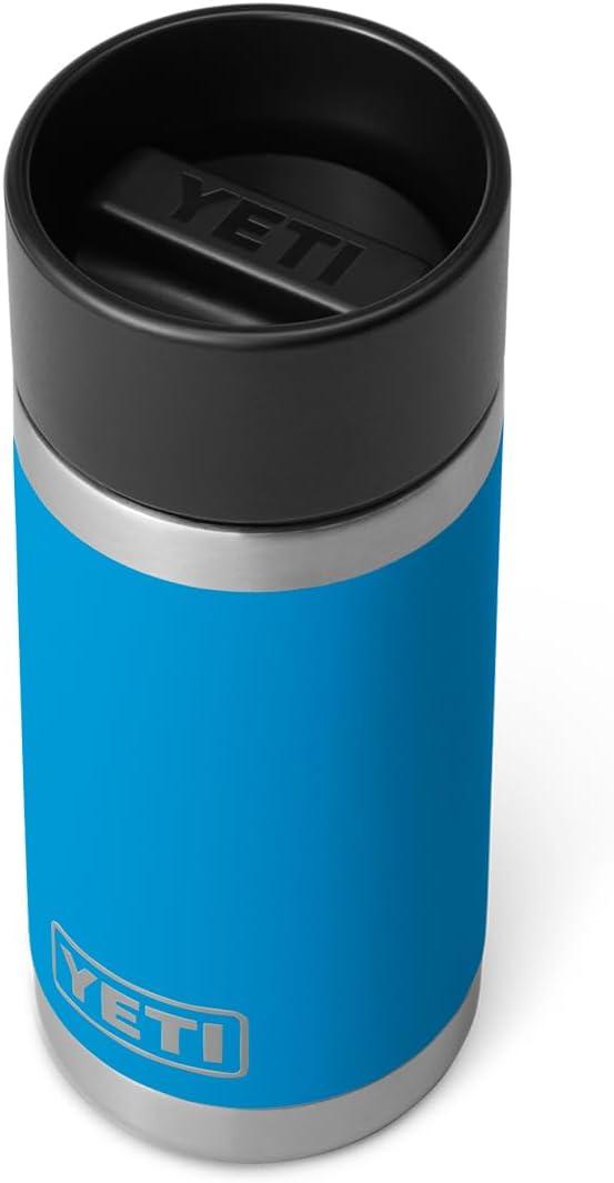 imageYETI Rambler 12 oz Bottle Stainless Steel Vacuum Insulated with Hot Shot CapBig Wave Blue