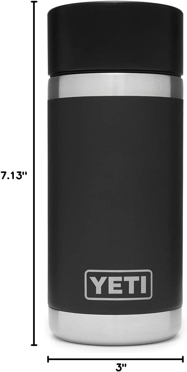 imageYETI Rambler 12 oz Bottle Stainless Steel Vacuum Insulated with Hot Shot CapBlack