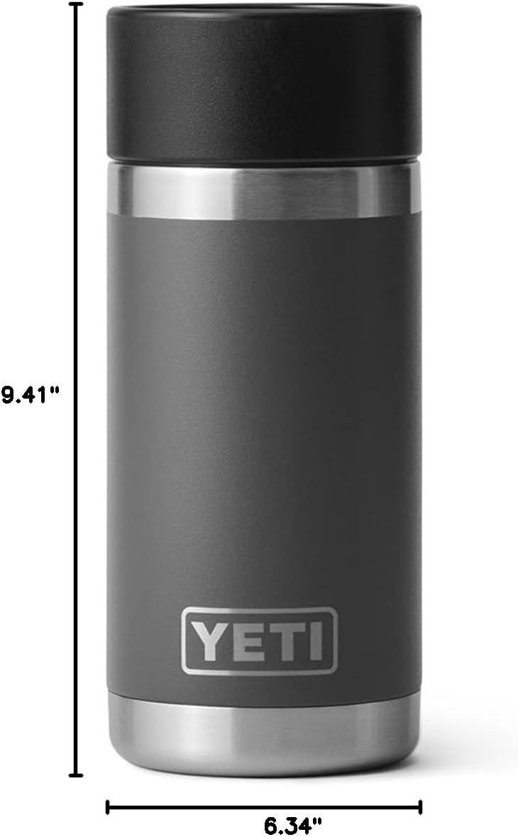 imageYETI Rambler 12 oz Bottle Stainless Steel Vacuum Insulated with Hot Shot CapCharcoal
