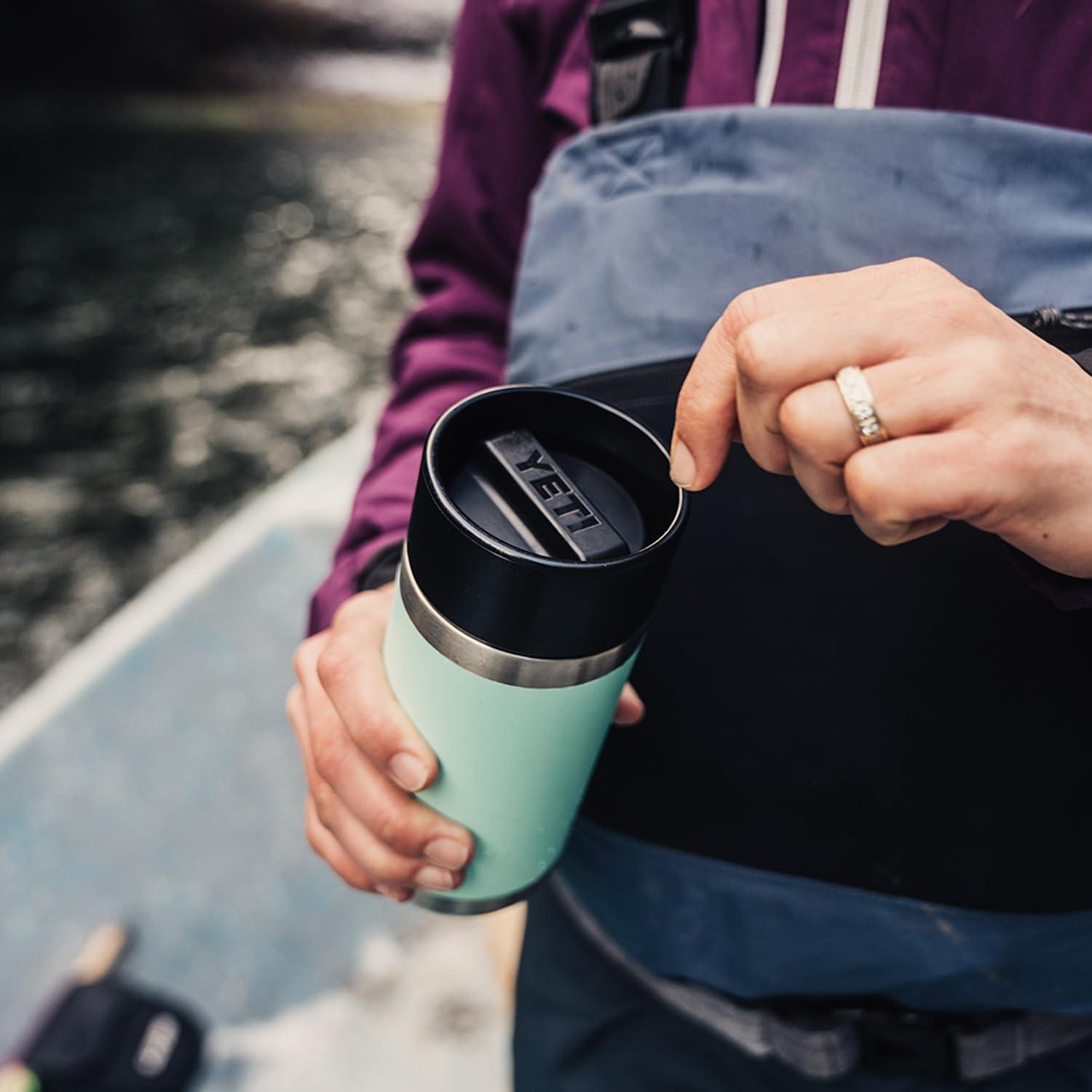 imageYETI Rambler 12 oz Bottle Stainless Steel Vacuum Insulated with Hot Shot CapWild Vine Red