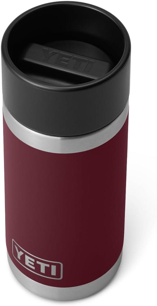 imageYETI Rambler 12 oz Bottle Stainless Steel Vacuum Insulated with Hot Shot CapWild Vine Red