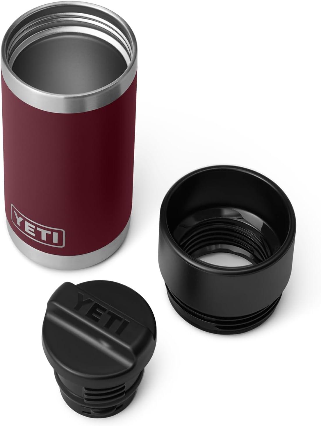 imageYETI Rambler 12 oz Bottle Stainless Steel Vacuum Insulated with Hot Shot CapWild Vine Red